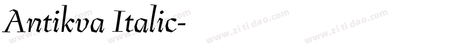 Antikva Italic字体转换